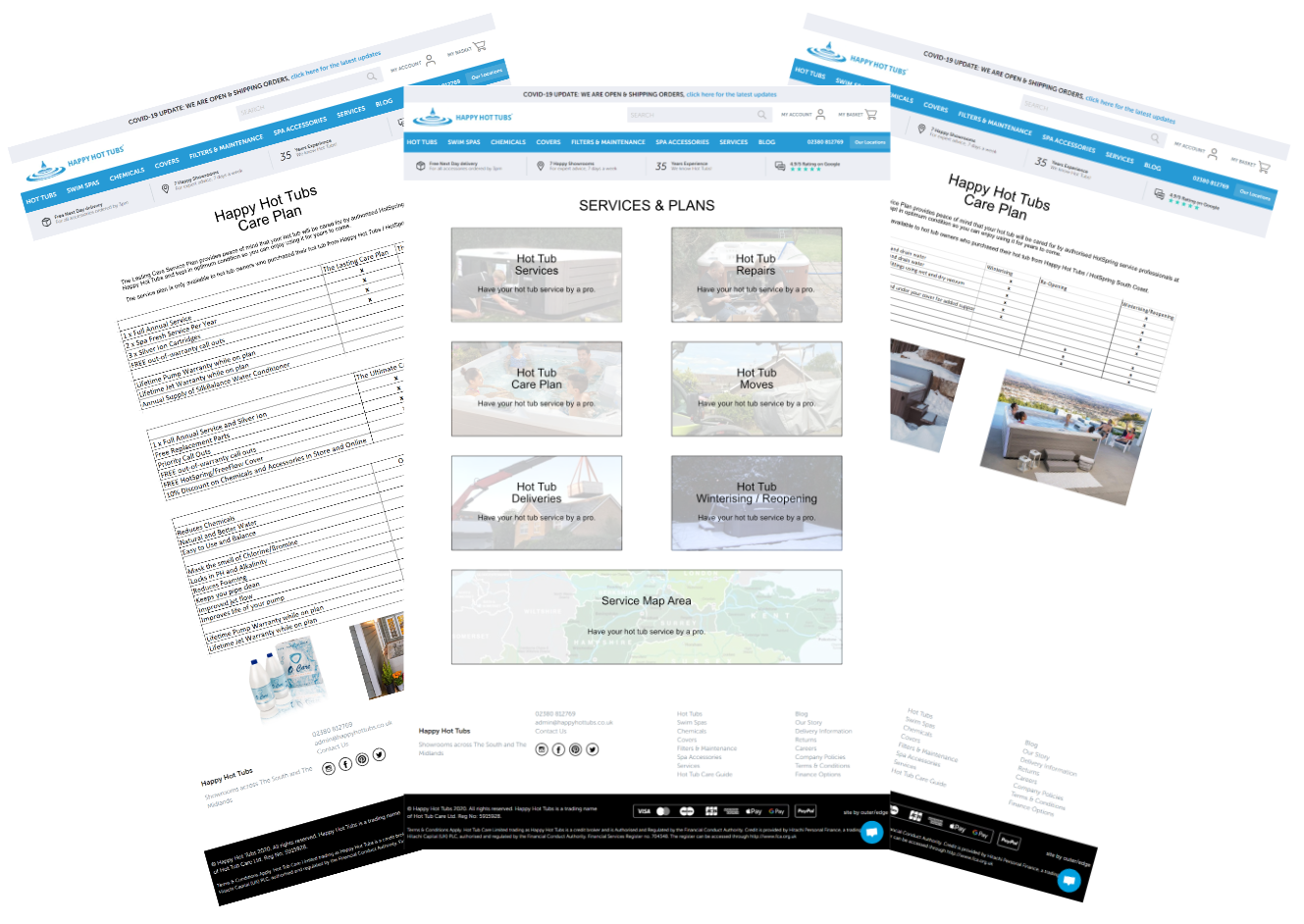 Happy Hot Tubs Service Page Mock Ups 